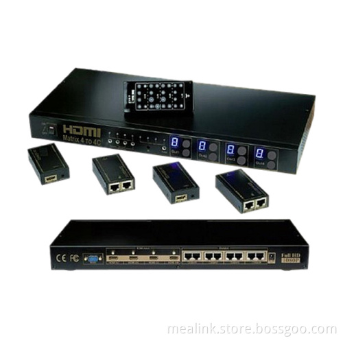 60m Over Cat6e 4X4 HDMI Matrix Extender